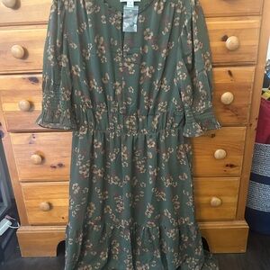 Floral Green Missy Dress